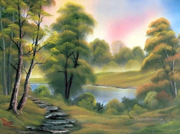 Simple and Cheap Painting - Lake in Spring Bob Ross Landscape